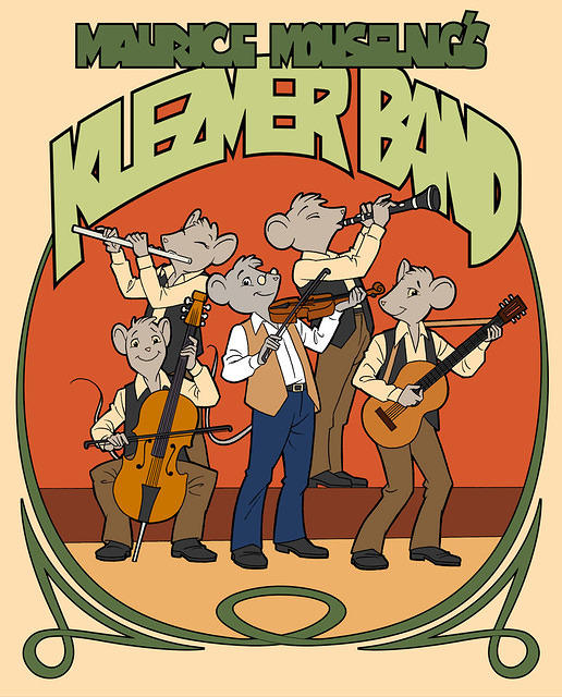 Angelina: klezmer band poster (color)