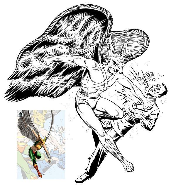 JSA All-Stars: Hawkman inks
