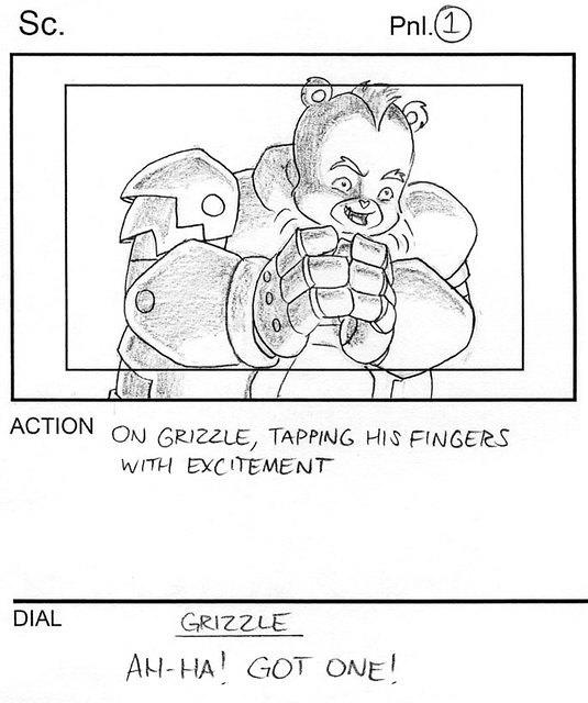 Care Bears: Grizzle Storyboard Panel