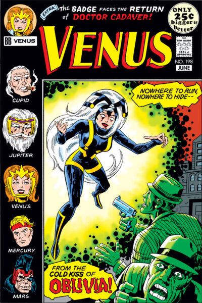 Fake comic cover for Big Bang Comics' Venus #198, with the character Olivia featured on the cover.